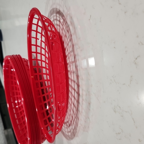 Set of 8 Red Food Service Baskets - Picture 2 of 3